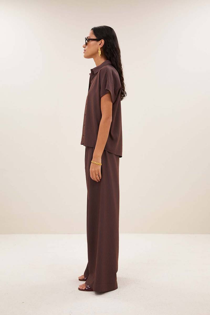 Barley tan stripe blouse tanning By-Bar Amsterdam - Afbeelding 4