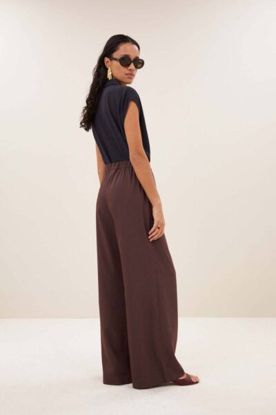 Celin tan stripe pants tanning By-Bar Amsterdam