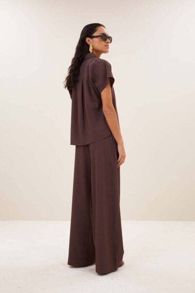 Barley tan stripe blouse tanning By-Bar Amsterdam
