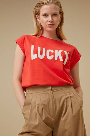 Thelma lucky toppoppy red By-Bar Amsterdam