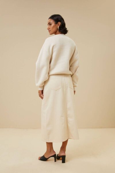 Elba twill skirt raw white By-Bar Amsterdam