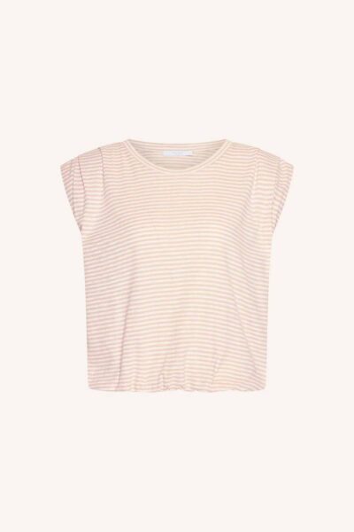 Nilou flame stripe top rose By-Bar Amsterdam