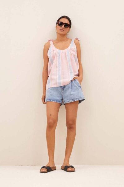 Mingo gloss stripe rainbow top By-Bar Amsterdam