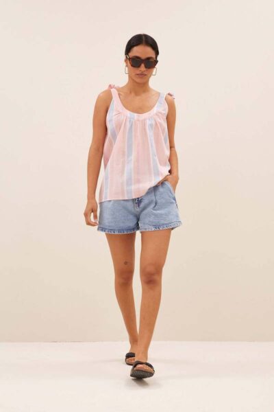 Mingo gloss stripe rainbow top By-Bar Amsterdam