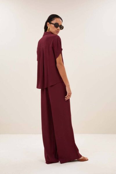 Benji viscose pants wine By-Bar Amsterdam