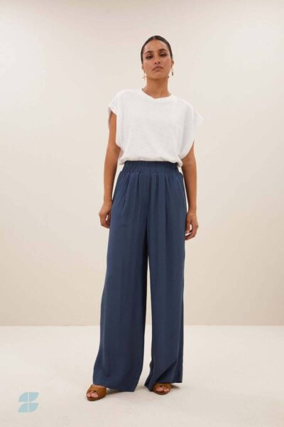 Benji viscose pants opal blue By-Bar Amsterdam