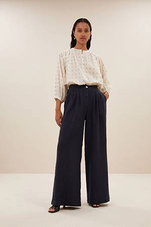 Becky dali blouse blue By-Bar Amsterdam