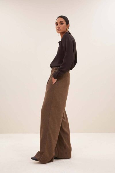 Benji tweed pants latte By-Bar Amsterdam