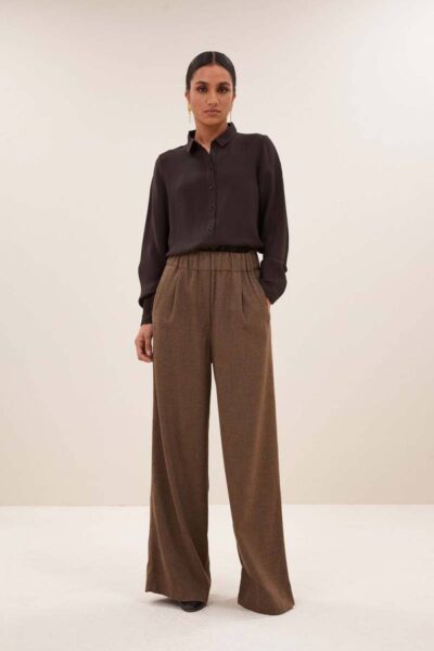 Benji tweed pants latte By-Bar Amsterdam