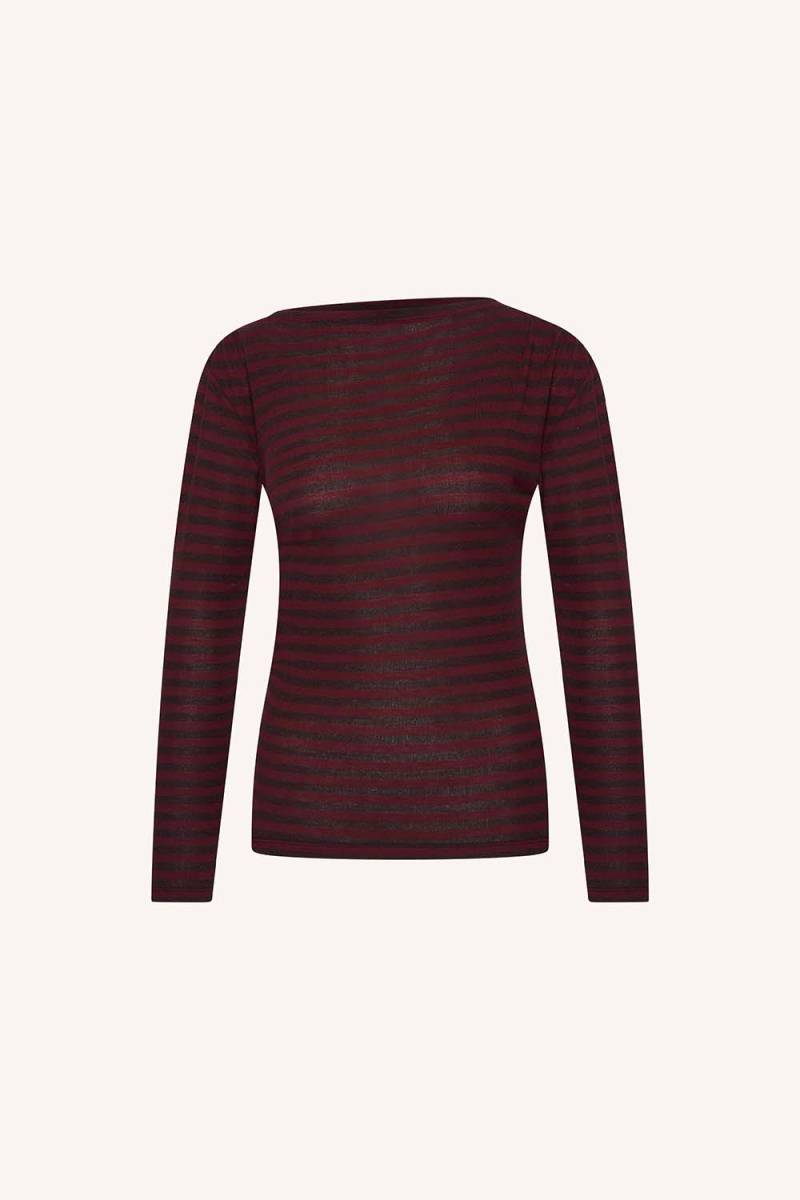 Leya melange stripe top pecan By-Bar Amsterdam - Afbeelding 4