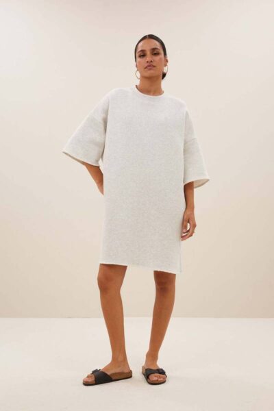 Willow sweat dress light grey mel By-Bar Amsterdam