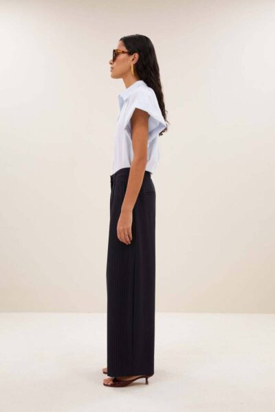 Frida pinstripe pants midnight By-Bar Amsterdam
