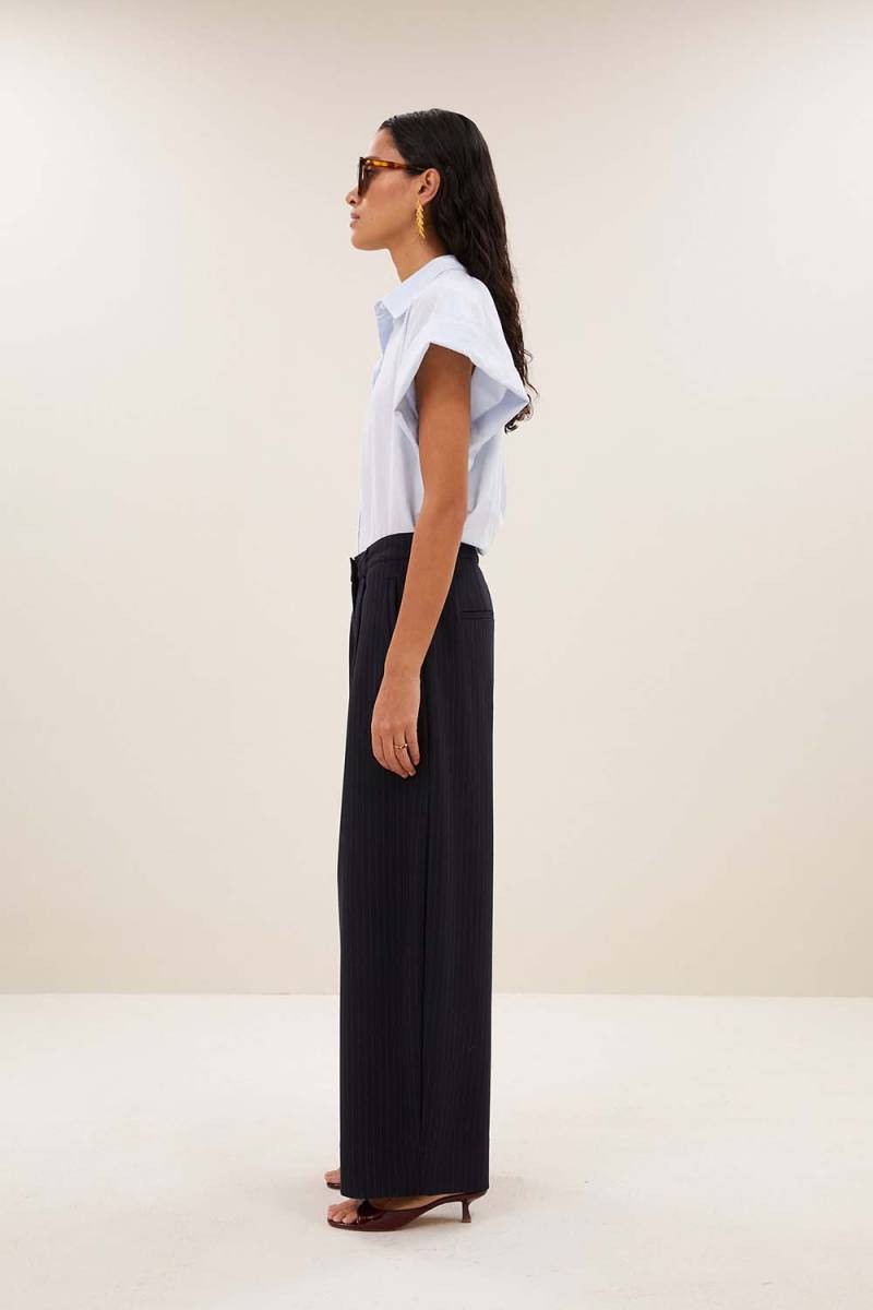 Frida pinstripe pants midnight By-Bar Amsterdam - Afbeelding 4