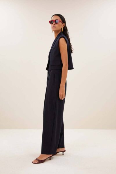Bobi pinstripe gilet midnight By-Bar Amsterdam