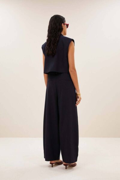 Bobi pinstripe gilet midnight By-Bar Amsterdam