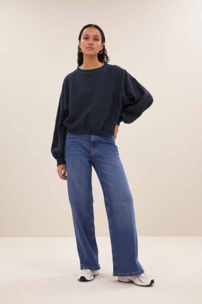 Bodil sparkle sweater midnight By-Bar Amsterdam