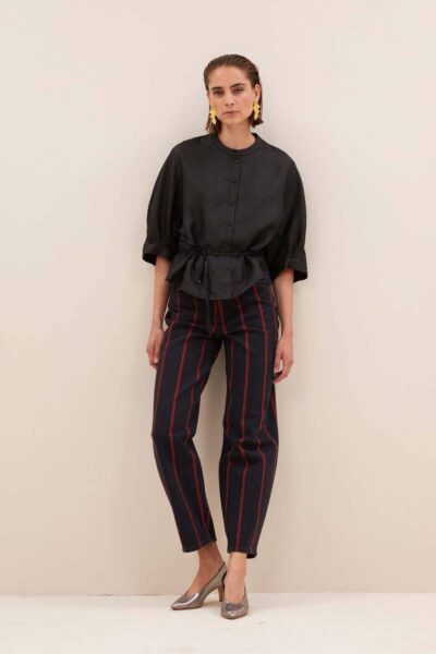 Christi bubble blouse black By-Bar Amsterdam
