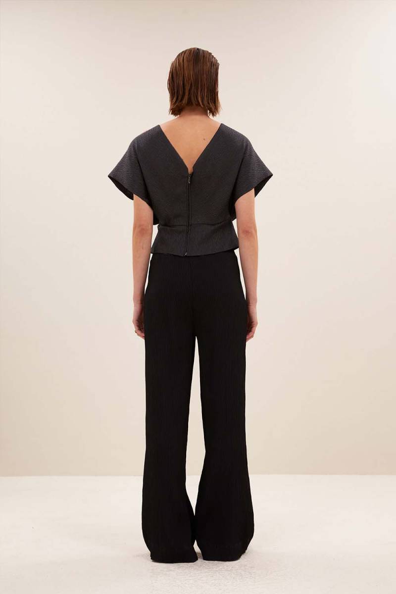 Simone bubble top jet black By-Bar Amsterdam - Afbeelding 4