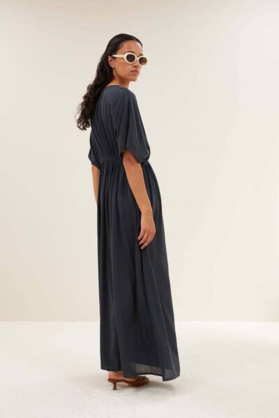 Long dress charcoal By-Bar Amsterdam