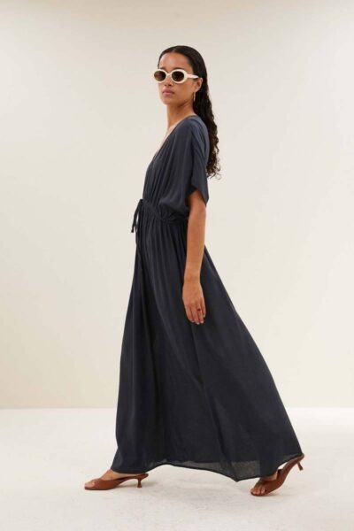 Long dress charcoal By-Bar Amsterdam