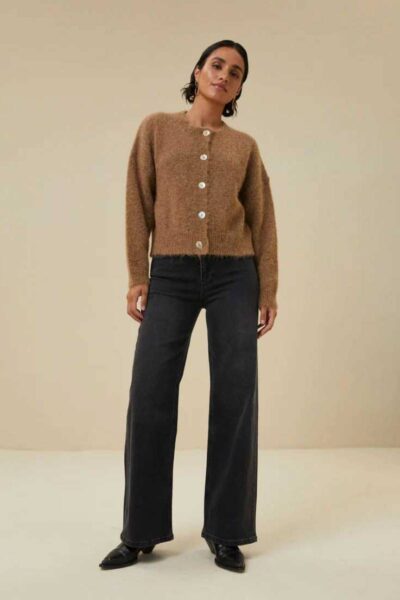 Riley eco cardigan camel By-Bar Amsterdam