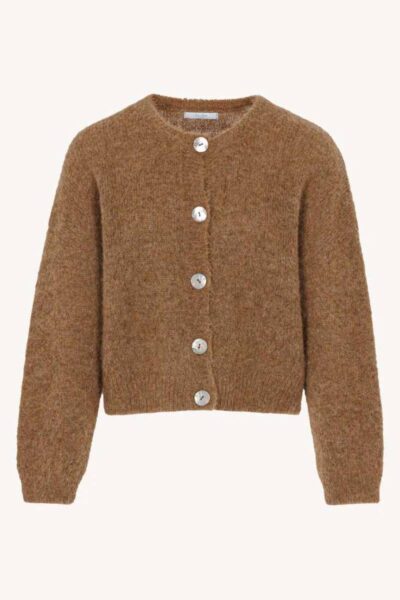 Riley eco cardigan camel By-Bar Amsterdam