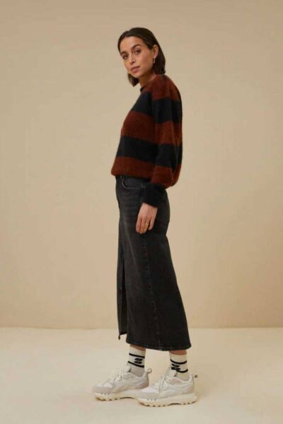 Sue denim skirt dark grey By-Bar Amsterdam
