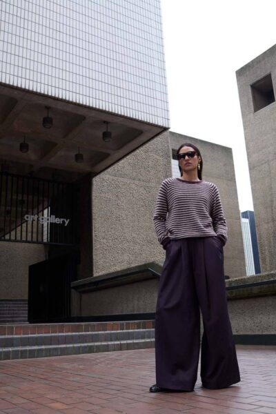 Sally stripe pullover burgundy By-Bar Amsterdam