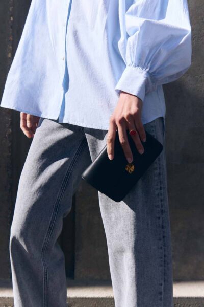 Loua leather bag navy blue By-Bar Amsterdam