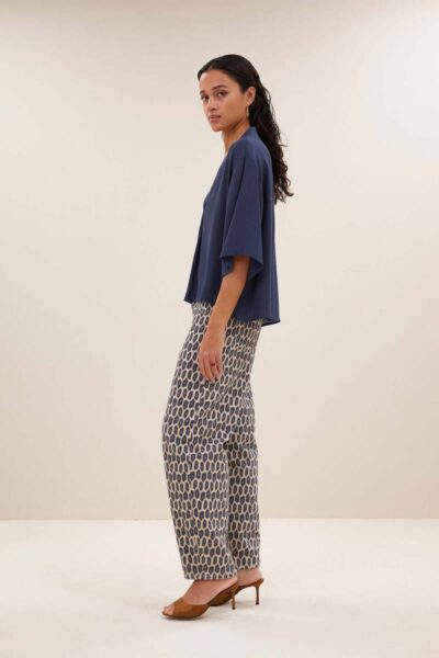 Owen viscose blouse winter blue By-Bar Amsterdam