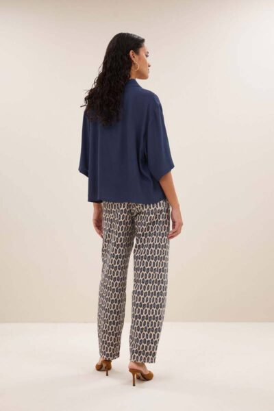 Owen viscose blouse winter blue By-Bar Amsterdam