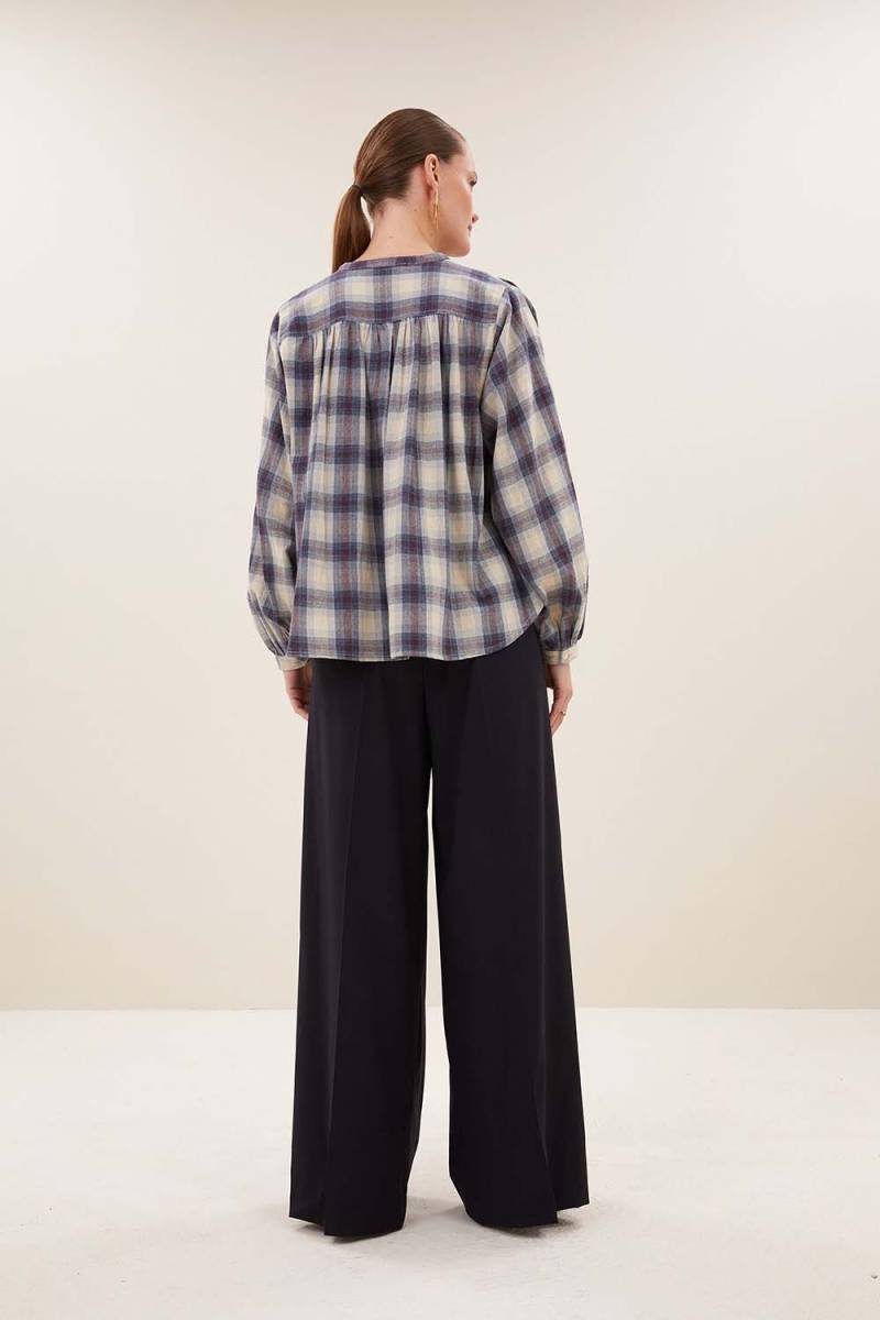 Nyka tokyo check blouse By-Bar Amsterdam - Afbeelding 6
