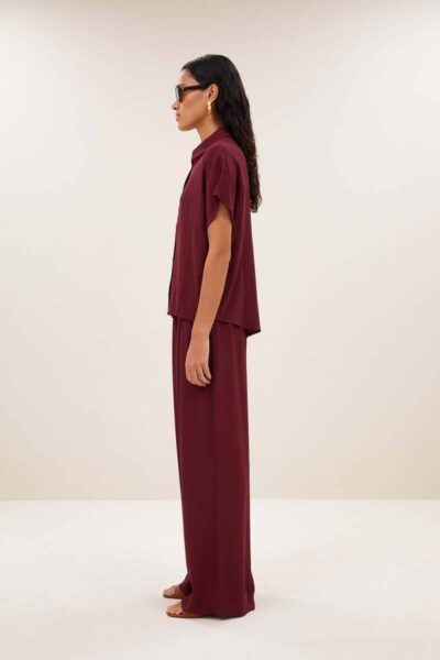 Benji viscose pants wine By-Bar Amsterdam