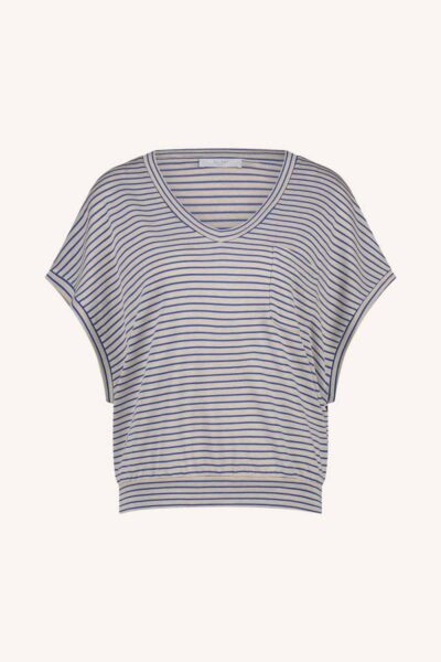 Tyler small stripe top kingsblue By-Bar Amsterdam