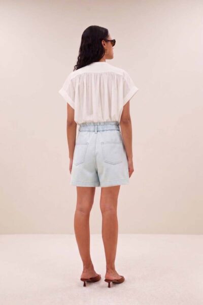Leon bleached denim short By-Bar Amsterdam