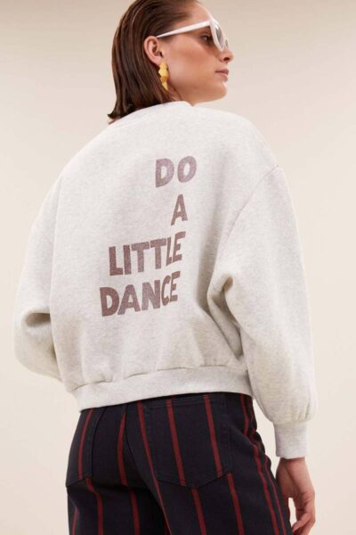Bibi dance sweater light grey mel By-Bar Amsterdam