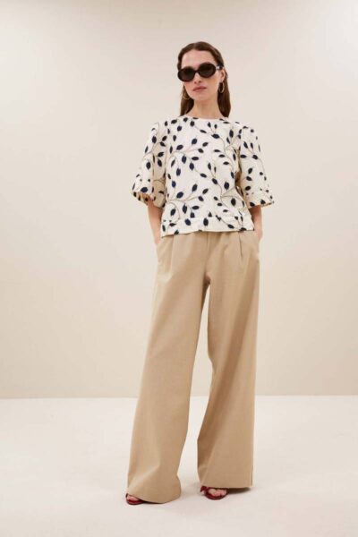 Olivia botanic blouse midnight By-Bar Amsterdam