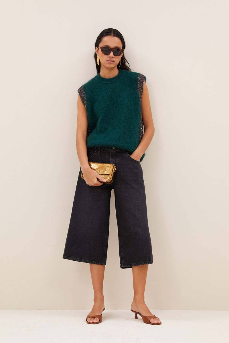 Noho long denim shorts jet black By-Bar Amsterdam - Afbeelding 2