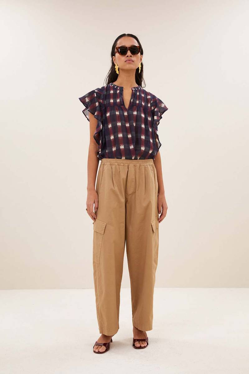 Danee ikat blouse wine By-Bar Amsterdam - Afbeelding 7