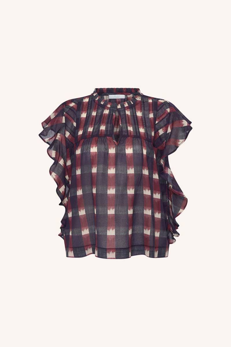 Danee ikat blouse wine By-Bar Amsterdam - Afbeelding 8