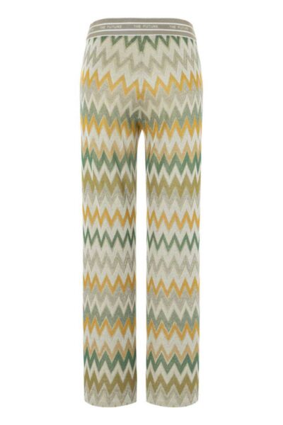 Alice yellow/green lurex zigzag knit look Cambio