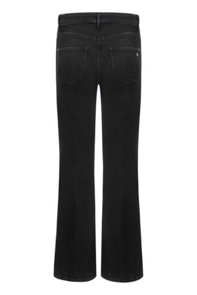 Fea pleat silent mid used black denim Cambio