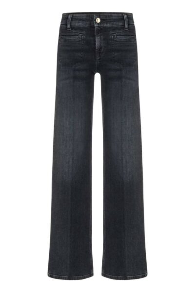 Tess wide leg sustainable black denim Cambio