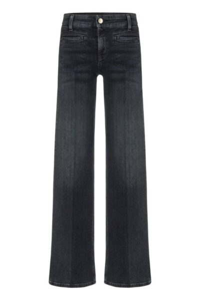 Tess wide leg sustainable black denim Cambio