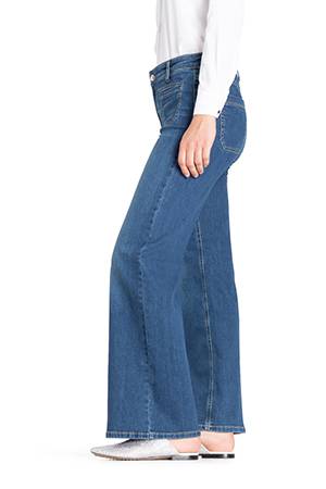 Tess wide leg winter dark used blue denim Cambio