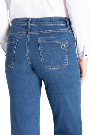 Tess wide leg winter dark used blue denim Cambio
