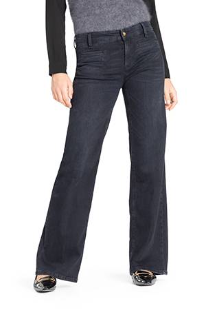 Tess wide leg sustainable black denim Cambio