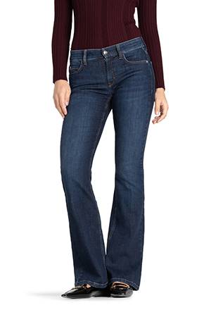 Paris flared blue denim dark used wash Cambio