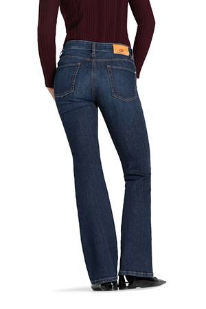 Paris flared blue denim dark used wash Cambio