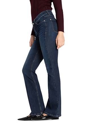 Paris flared blue denim dark used wash Cambio